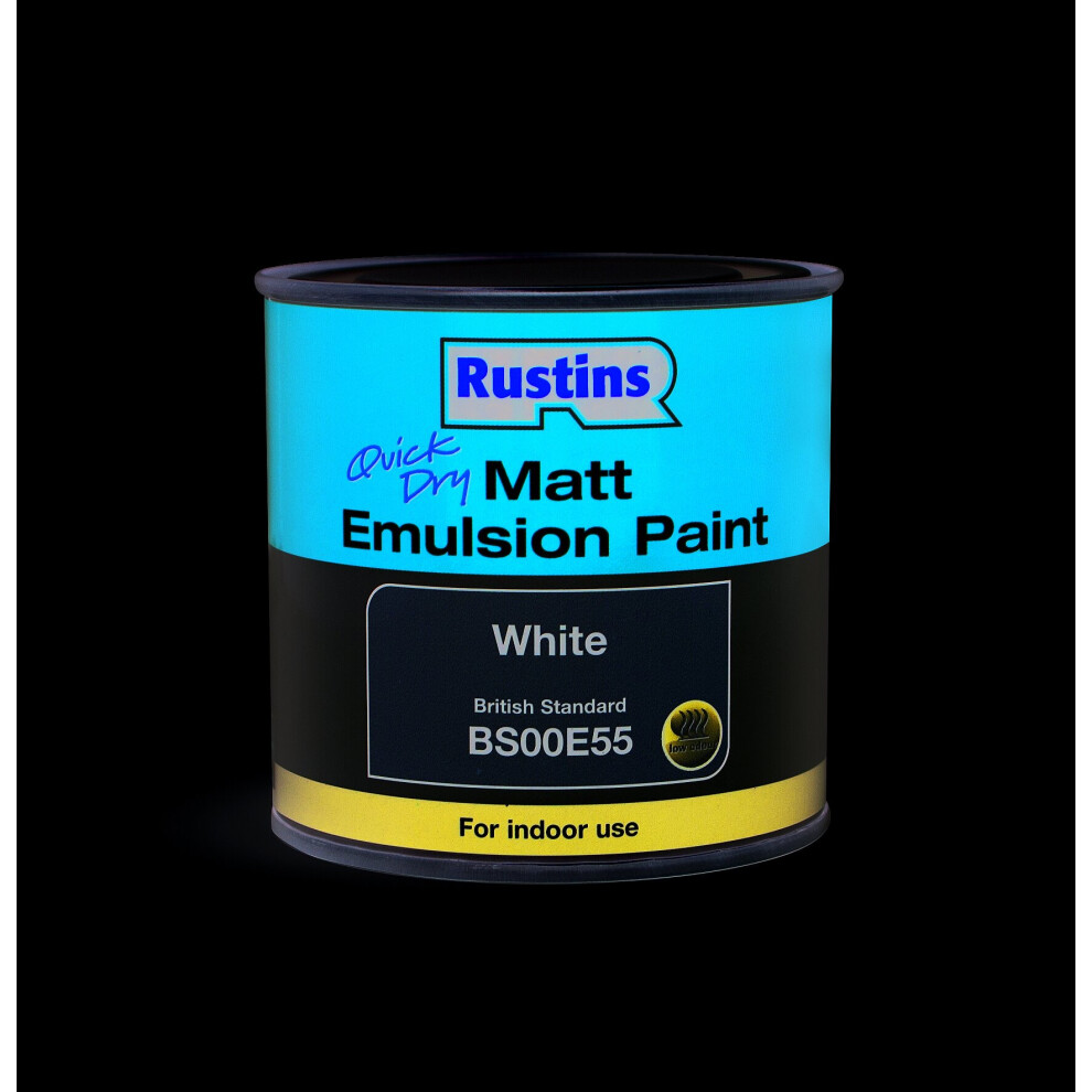 Rustins Matt Emulsion Paint - White 500ml