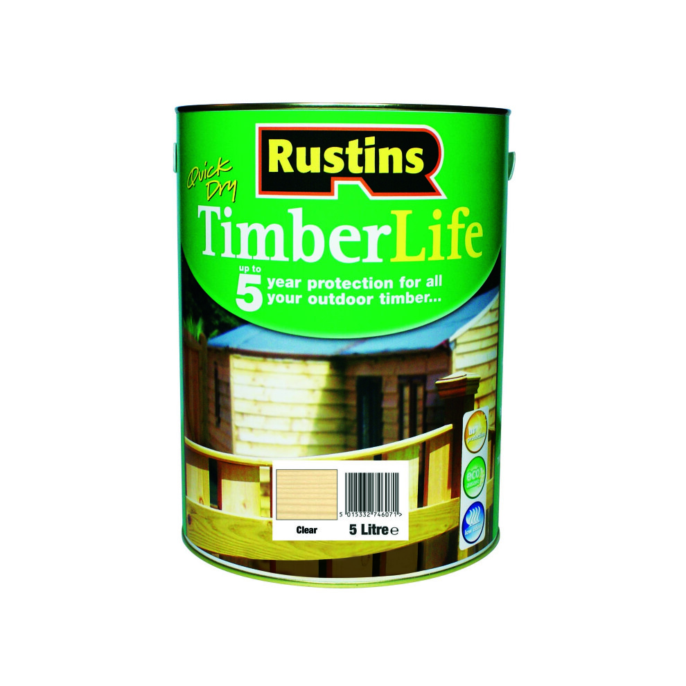 Rustins Quick Dry Timberlife - Clear 5ltr