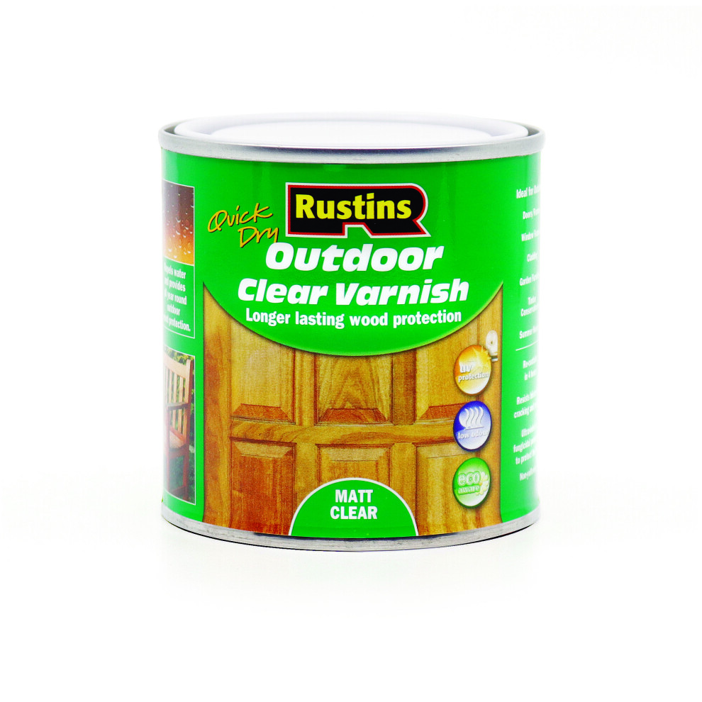 Rustins Quick Dry Outdoor Varnish Matt - Clear 250ml