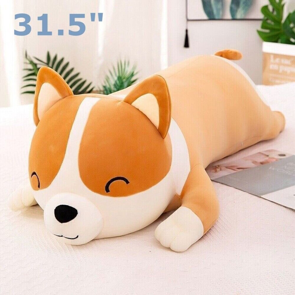 (  80cm / 31.5") Giant Corgi Dog Big Squishmallow Plush Toy Pillow Gift Plushie Stuffed