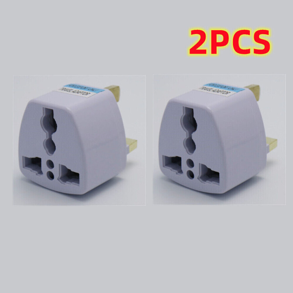 (  2PCS) 4PCS European to UK Plug Adaptor 3 Pin UK Plug Travel Adapter Euro