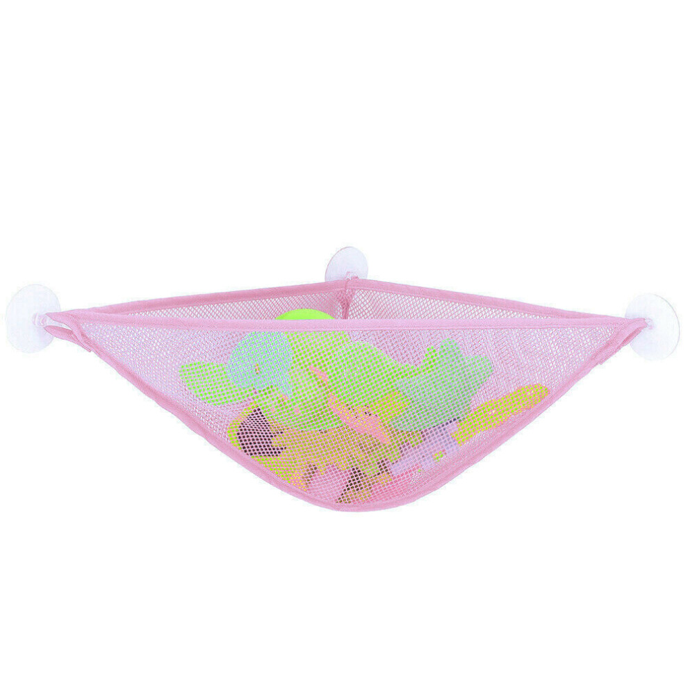 ( ) Bath Toy Storage Bathtub Toys Mesh Net Holder Organiser Bathroom Pink Mdsrjone