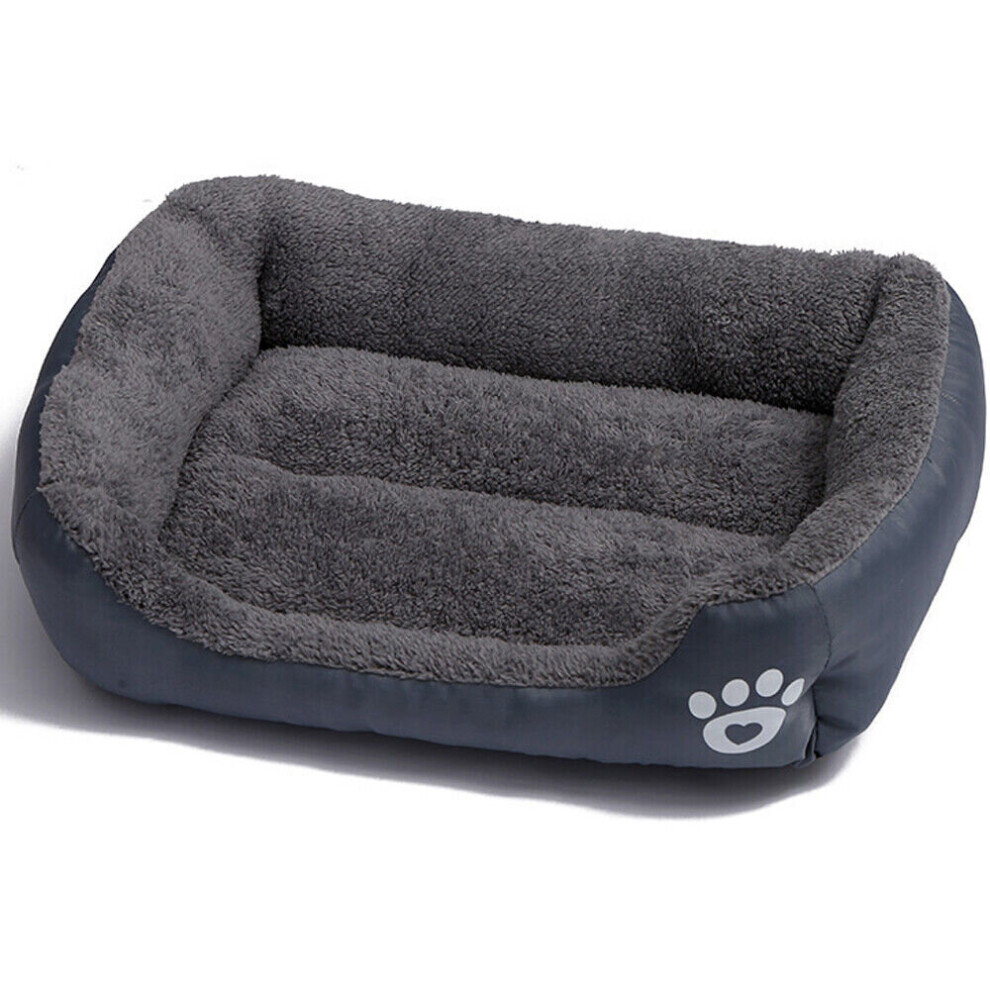 (L, Grey) Dog Bed For Small Medium Large Pets Cat Puppy Bed Washable Soft Comfy Calming