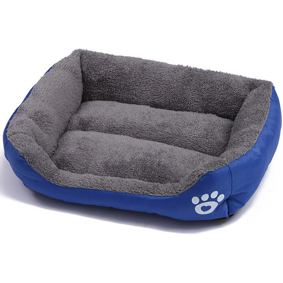 (S, Blue) Dog Bed For Small Medium Large Pets Cat Puppy Bed Washable Soft Comfy Calming