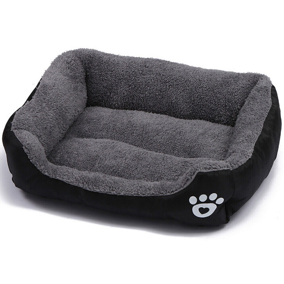 (2XL, Black) Dog Bed For Small Medium Large Pets Cat Puppy Bed Washable Soft Comfy Calming