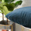 (Blue) Velvet Cushion Covers Luxury Plain & Stripe Patterned Cushion Covers 3