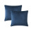 (Blue) Velvet Cushion Covers Luxury Plain & Stripe Patterned Cushion Covers 4