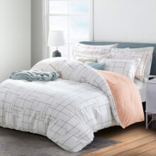 (Tile Patren, SUPER KING) Reversible Duvet Cover Bedding Set & Pillowcases Printed Floral Duvets Covers Single Double King
