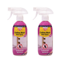 2xClothes Moth Killer Spray Antibacterial Ready To Use Treatment 500ml