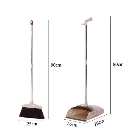 Long Handled Dustpan and Brush Set Indoor Broom Lobby Dust Pan 1