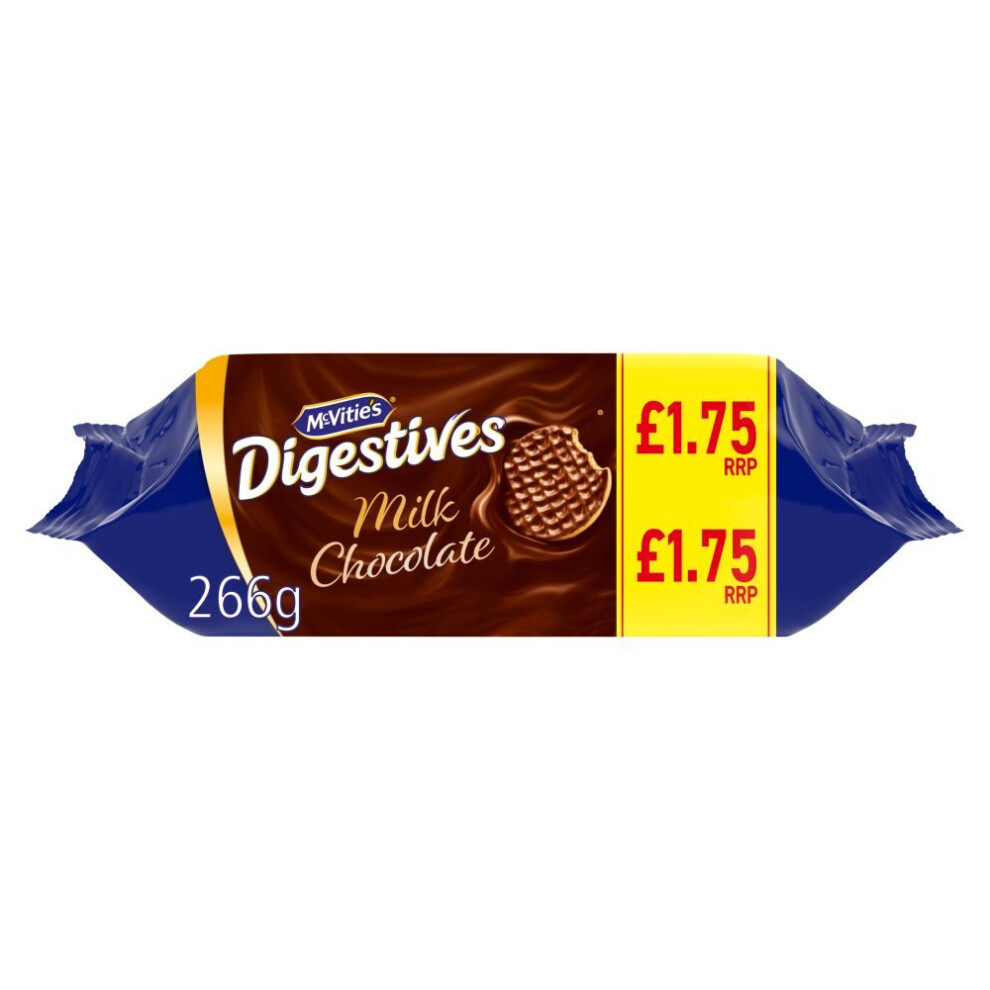 Mcvities Mcvitie's Milk Chocolate Digestive Biscuits 266G (Pack Of 15)