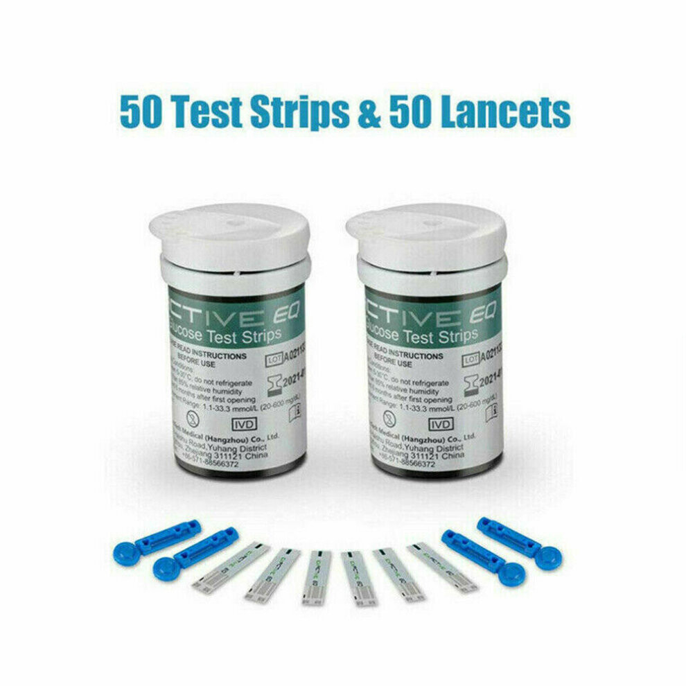 Ranpo (Only 50X Test Paper+50X Needles) Blood Glucose Monitor Kit + Test Strips + Lancets