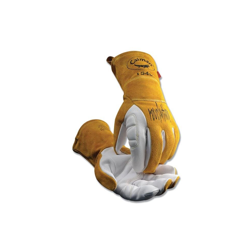 Caiman 607-1540-Xl Tig Kontour Kevlar Gloves, Pearl White & Gold - Extra Large 724086407255