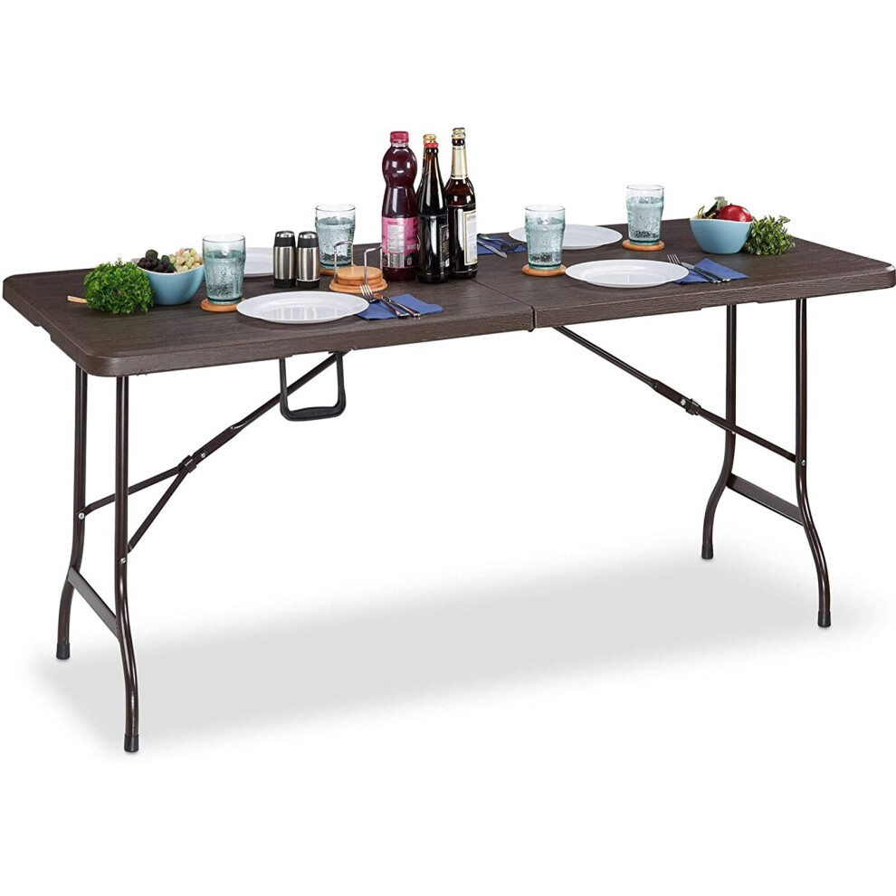 Wooden Effect 6ft Heavy Duty Folding Table