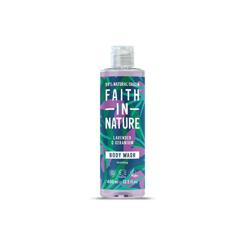 Faith in Nature Lavender & Geranium Bath & Shower Gel 400ml - Case of 6