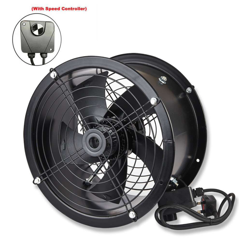(16 Inches / 400mm Speed Controller) Commercial Axial Extractor Canopy Kitchen Restaurant Industrial Fan