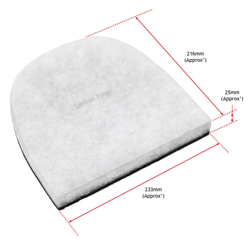 SPARES2GO Carbon Filter compatible with Ebac 2000 Series 2000e 2200e 2400e Dehumidifier (Pack of 2) 2