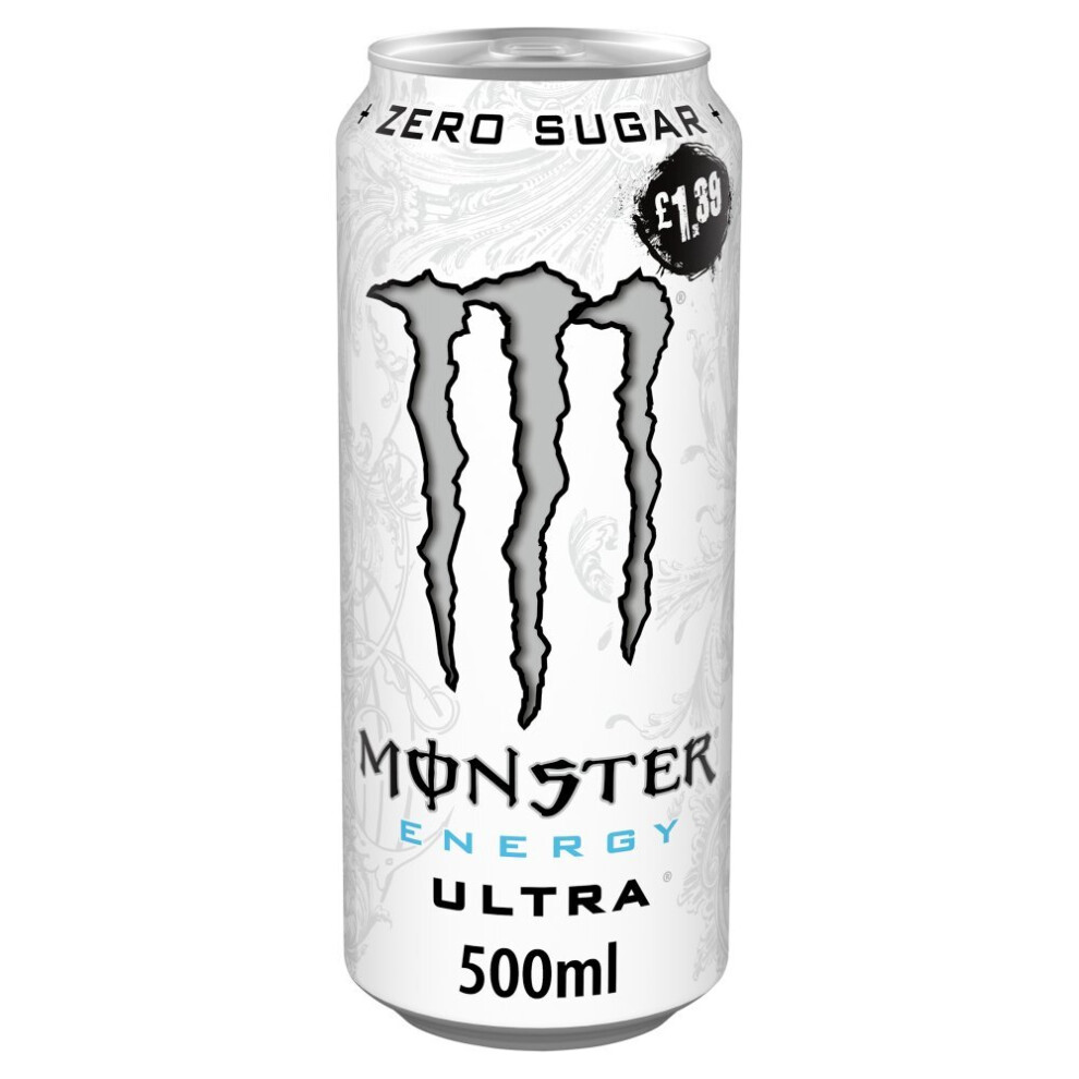 Monster Ultra Energy Drink 500ml (Pack of 12) 