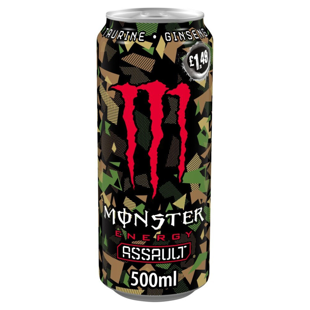 Monster Assault Energy Drink 500ml (Pack of 12) 