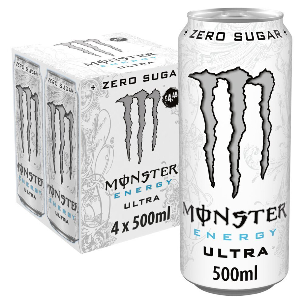 Monster Energy Monster Ultra Energy Drink 4 X 500Ml (Pack Of 6)