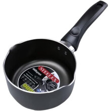 AL8016 Non-Stick Milk Pan 16cm with Dual Double Pouring Lips - Aluminium Saucepan for All Hobs Except Induction, Dishwasher Safe