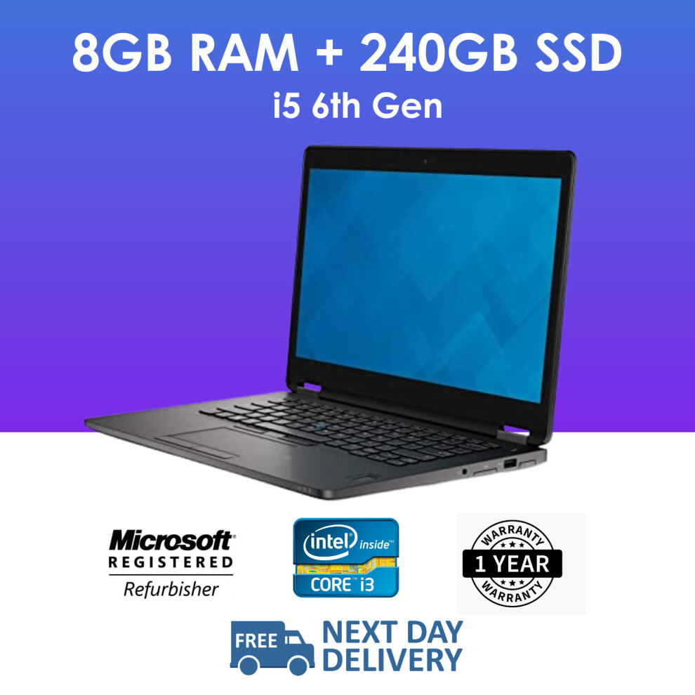 Generic Fast Intel i5 6th Gen Win 10 8GB Ram 240GB SSD WI-FI Laptop