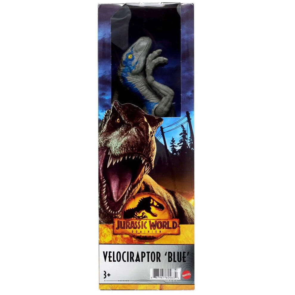 Jurassic World 3 Dominion Velociraptor "Blue" 12" Action Figure Mattel