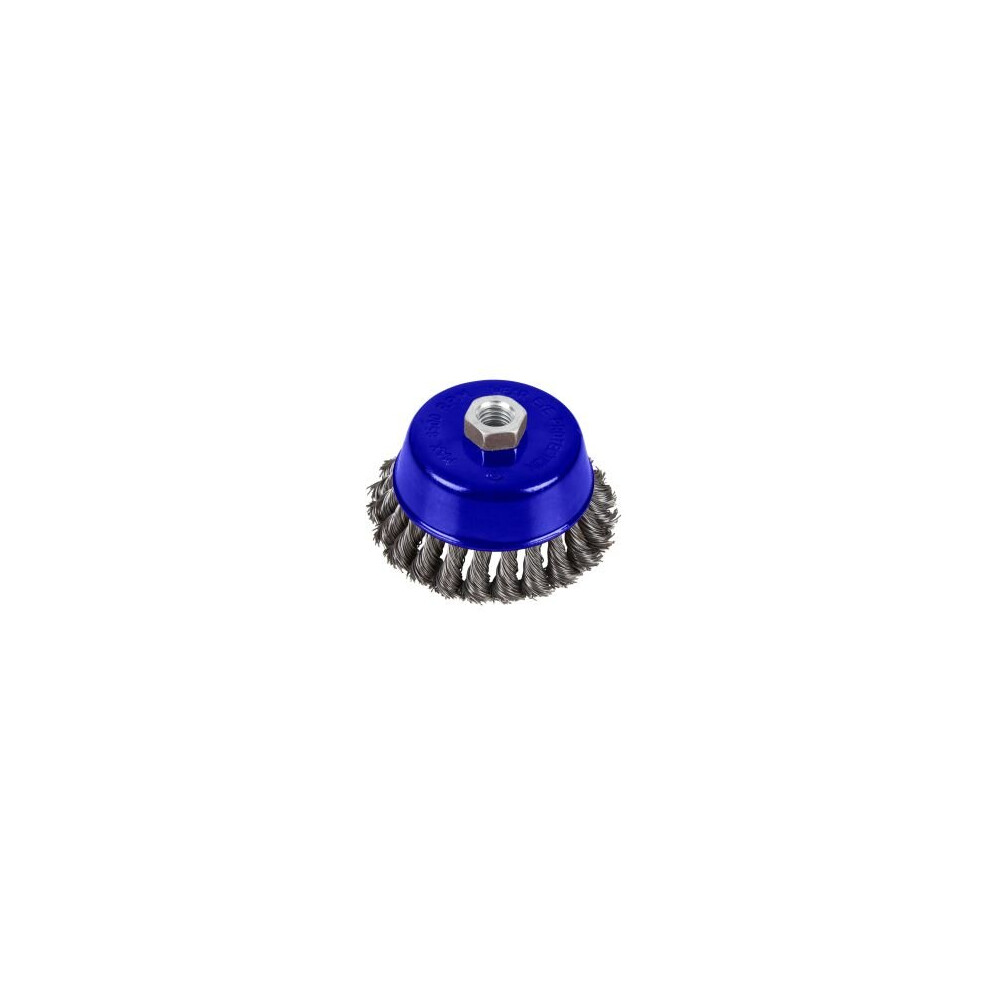 Spot Spot Tools 100Mm (4") M14 Twist Knot Wire Cup Brush Blue