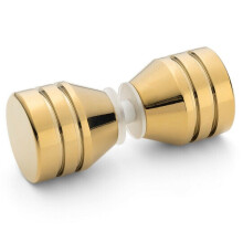 Shower Door Handles x 2 / Brass Knobs Gold High Quality B40