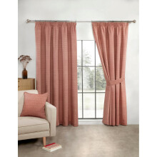 (Salsa, 46x90") Sundour Aztec Pencil Pleat Curtains Fully Lined Ready Made Curtain Pair Drapes