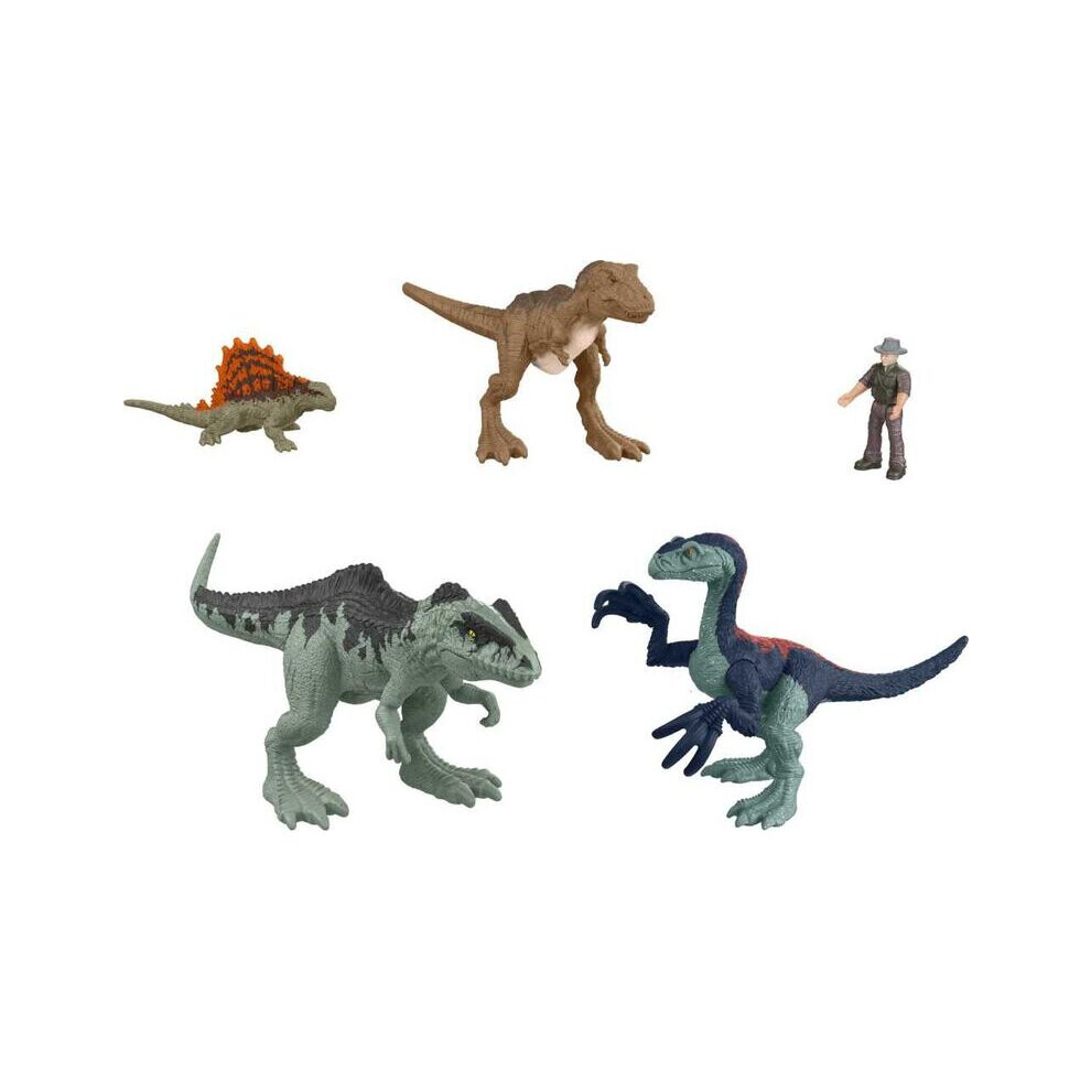 Mattel Jurassic World Dominion Mini Figures Themed Pack Of 5 Dinosaur Toys