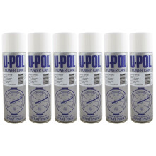 U-Pol Power Can GLOSS WHITE Paint 500ml x 6 Car Spray Aerosol