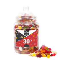 (Large Jar 1700gm) Happy 30th Birthday Sweet Gift Jar Jelly Mix
