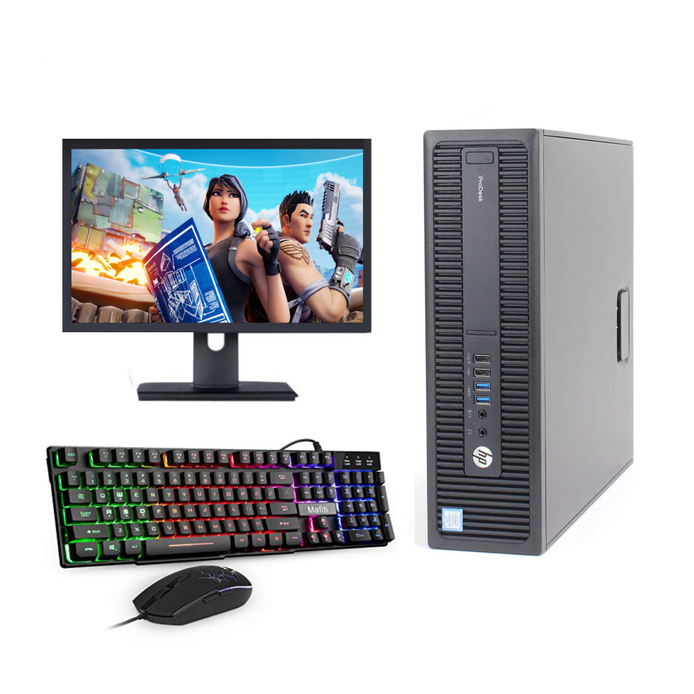 Fcs Fast Gaming Hp Bundle Tower Pc Full Set Computer System Intel I3 8Gb 1Tb Gt730