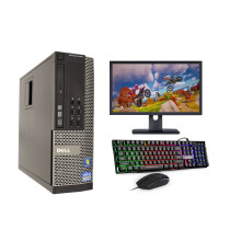 Fcs Fast Gaming Dell Bundle Tower Pc Full Set Computer System Intel I3 8Gb 1Tb Gt730 - Refurbished