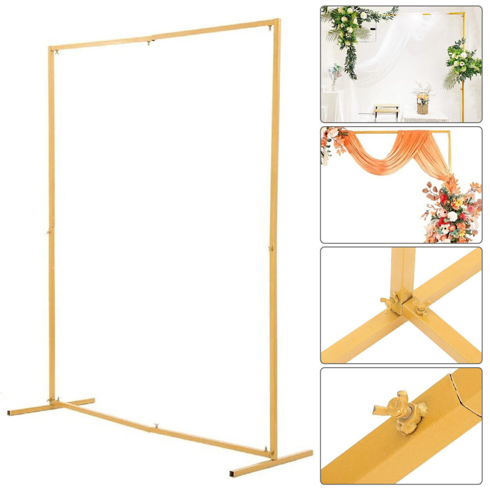 (1M*2M) Wedding Backdrop Stand Iron Arch Door Party Garden Flower Plant Rack Décor