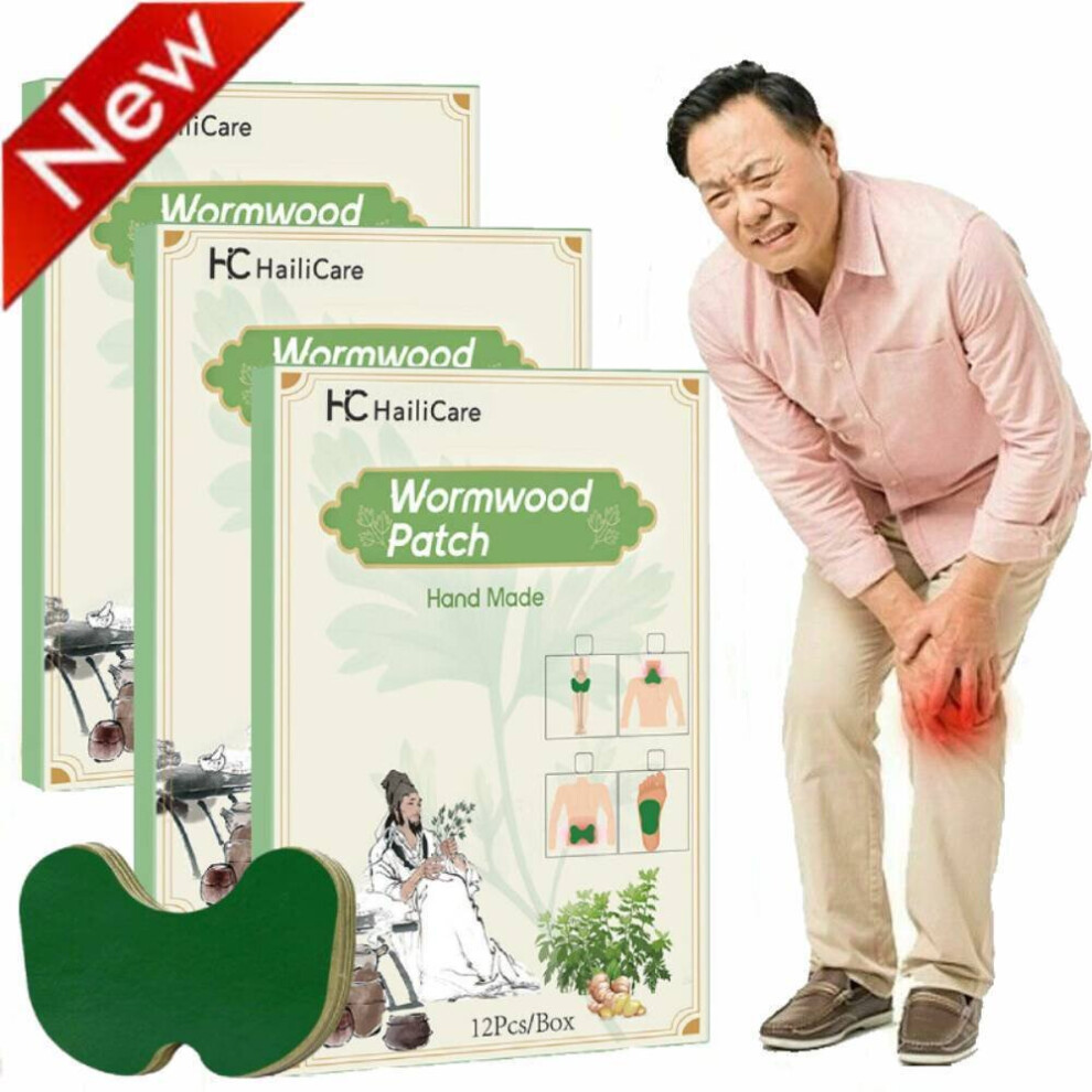 Mdsrjone 36Pcs Knee Relief Patches Sticker Joint Pain Wormwood Ache Plaster