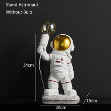 (Stand Astronaut) Nordic Resin Astronaut Statue Creative Night Light Cosmonaut Lamp Kids Room