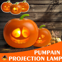 Pumpkin Projection Lamp Halloween Holiday Lights Weird Pumpkin Props with USB Chargeable