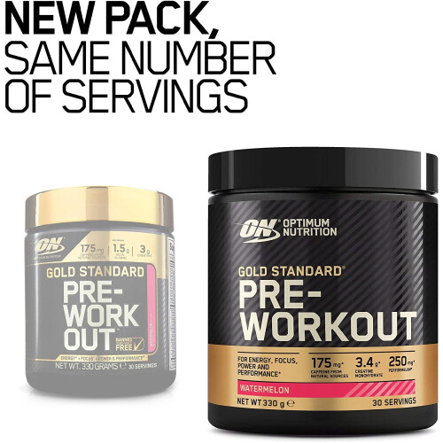 Optimum Nutrition Optimum Nutrition Gold Standard Pre Workout Watermelon Flavoured Powder, 330g 1