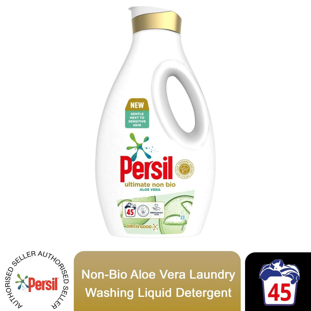Persil Non-Bio Aloe Vera Laundry Washing Liquid Detergent 45 Wash