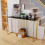 (Lenghth:120cm, Black Top Golden Legs) High Gloss Sintered Marbles Console Table Unit 4