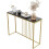 (Lenghth:100cm, Black Top Golden Legs) High Gloss Sintered Marbles Console Table Unit 1