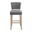 Living And Home (Light Grey) Set of 2 Height Linen Bar Stools for Kitchen 5
