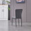 (Grey(velvet), 4 pcs) 4/6 Dining Chairs High Back Velvet/PU Office 5