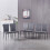 (Grey(PU), 6 pcs) 4/6 Dining Chairs High Back Velvet/PU Office 1