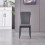(Grey(velvet), 4 pcs) 4/6 Dining Chairs High Back Velvet/PU Office 2