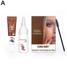 (light brown) Professional Henna Eyelash Eyebrow Dye Tint 15-minute Fast Tint Easy Dye Gel Eyelash Brown Black Color Tint Kit