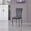 (Grey(velvet), 4 pcs) 4/6 Dining Chairs High Back Velvet/PU Office 3