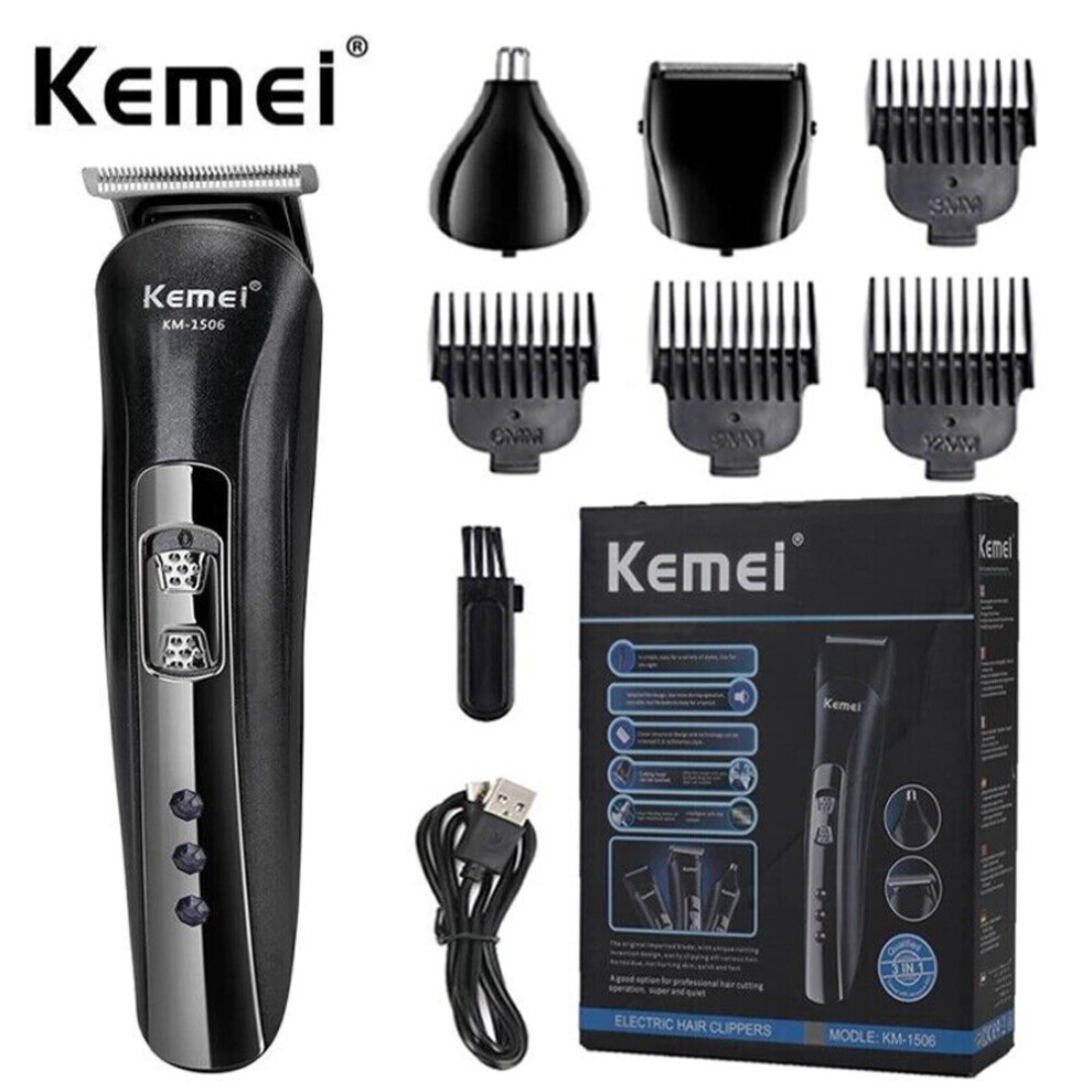 Kemei Mens Electric Hair Clippers Beard Shaver Trimmers Cordless USB